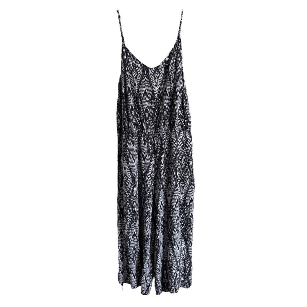 Lane Bryant Black and White Patterned Jumpsuit Romper Women's 18